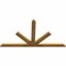 Ekena Millwork Saratoga Rough Sawn Timber Gable Bracket, Western Red Cedar, 72"W x 39"H x 2"D x 4"F, 13/12 Pitch GBW072X39X0204SAR00RWR - alternate 5